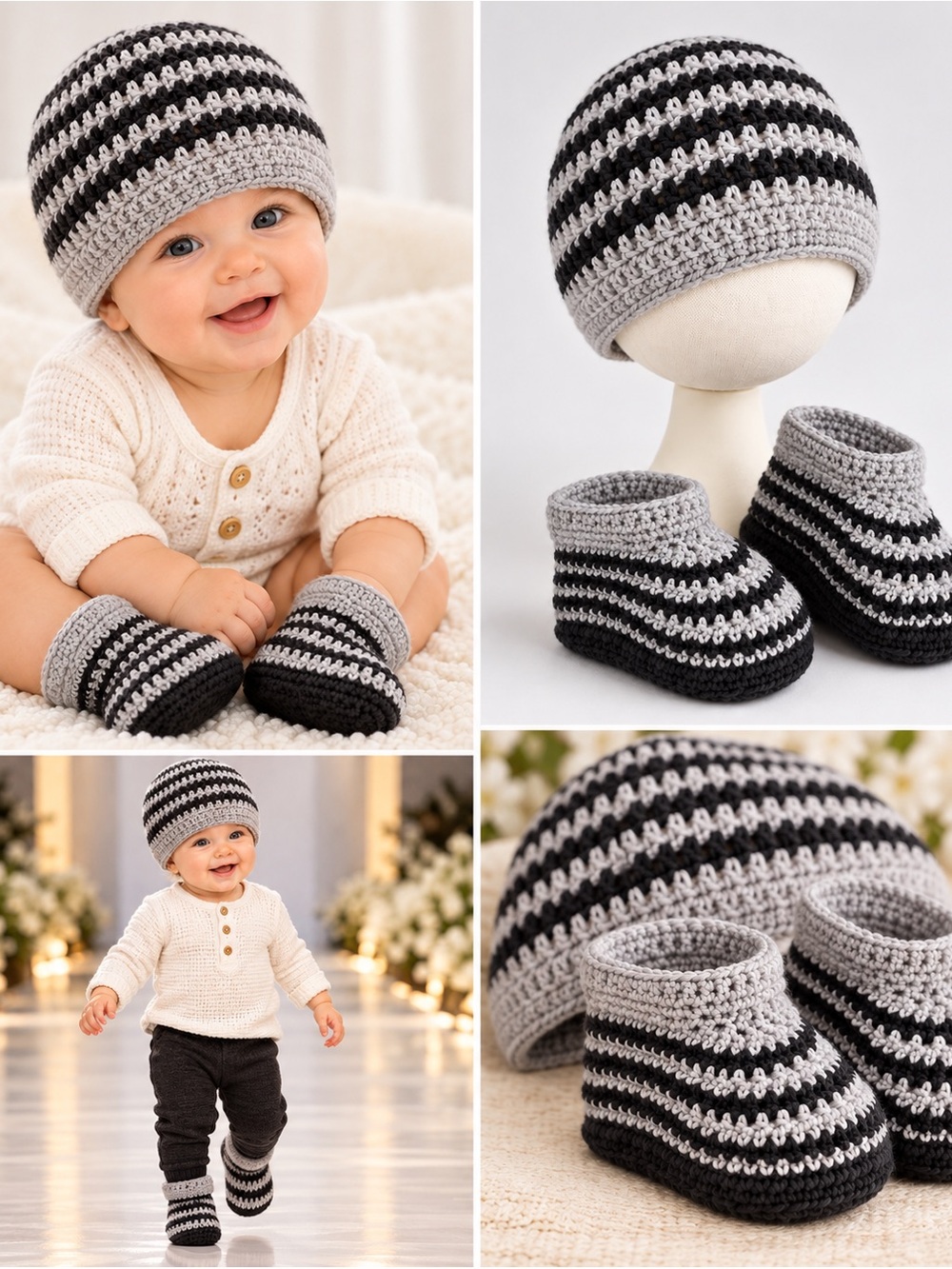 NWT Hand made baby set made in Europe - Artisan Baby set 6-9mo